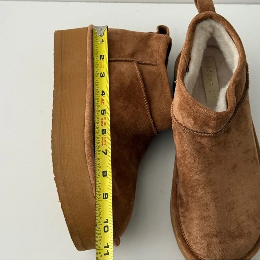 Madden Girl Embrace Platform Booties Tan